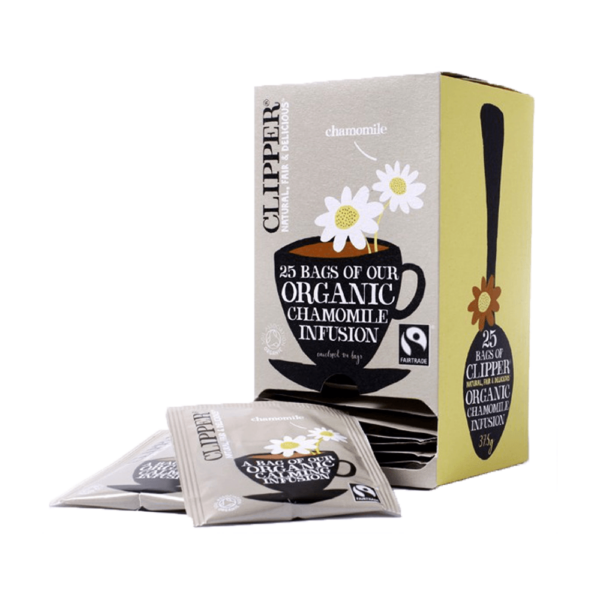 Box of clipper chamomile teabags