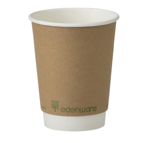 Double Walled Biodegradable Paper Cups 12oz