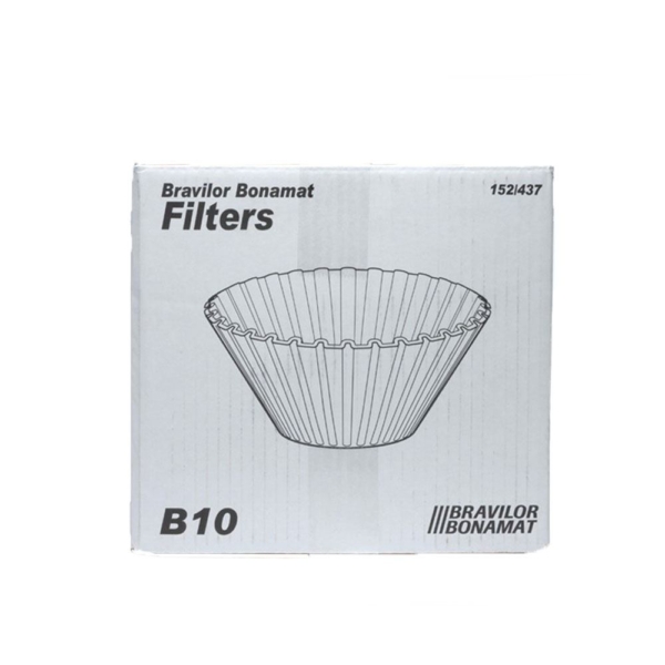 box of Bravilor bonamat conical coffee filter papers for b10