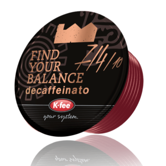 Kfee Mr and Mrs Mills find your balance decaffeinated coffee pod