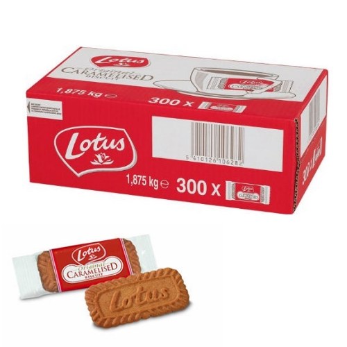 Lotus Biscoff Original Caramelised Single Biscuits Pack of 300 - racked  service