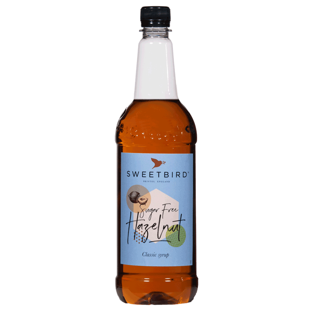 Sweetbird sugar free hazelnut Syrup 1 Litre Hub Coffee