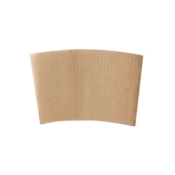 brown cardboard paper cup sleeve for takeaway hot drinks