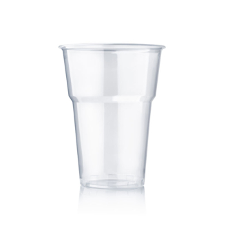 clear plastic pint glass