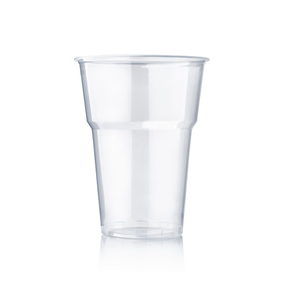 clear plastic pint glass