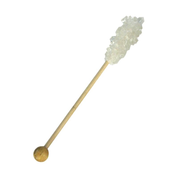 white sugar swizzle stick