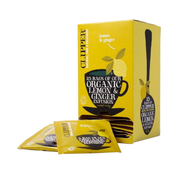 Clipper lemon and ginger teabags 25