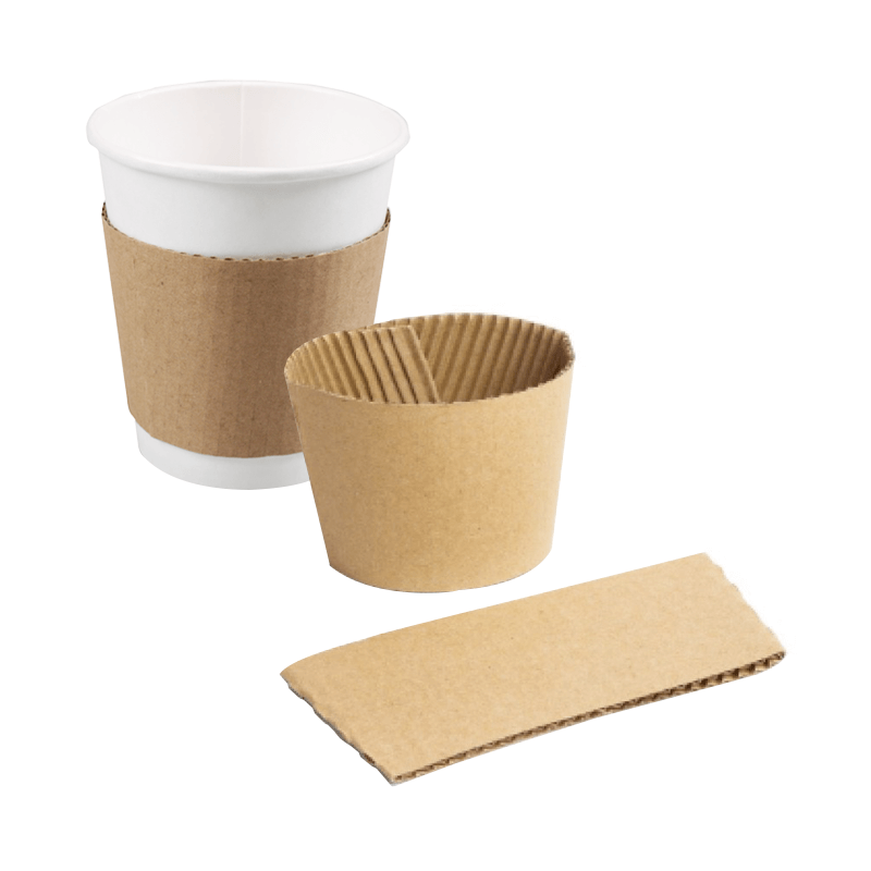 Corrugated Cup Sleeves for 12 oz Cups (Pack of 1000)