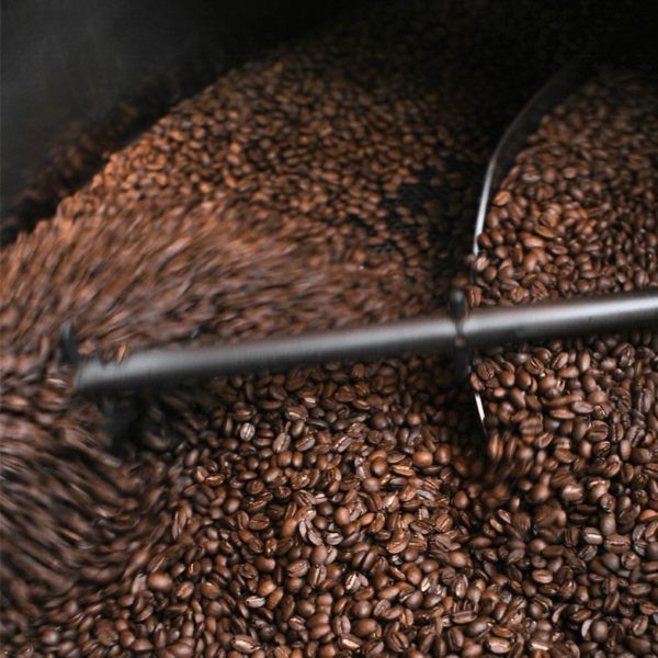 Close up of coffee being roasted