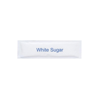 Sachet of white sugar