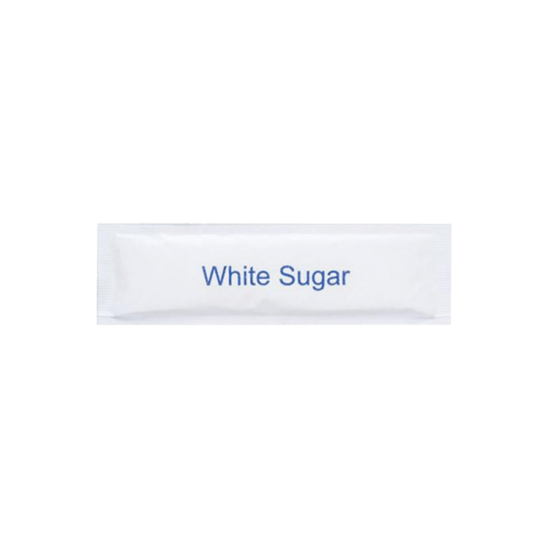 Sachet of white sugar