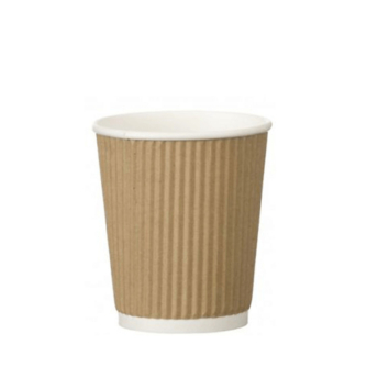 Kraft Ripple Paper Espresso Cups 4oz